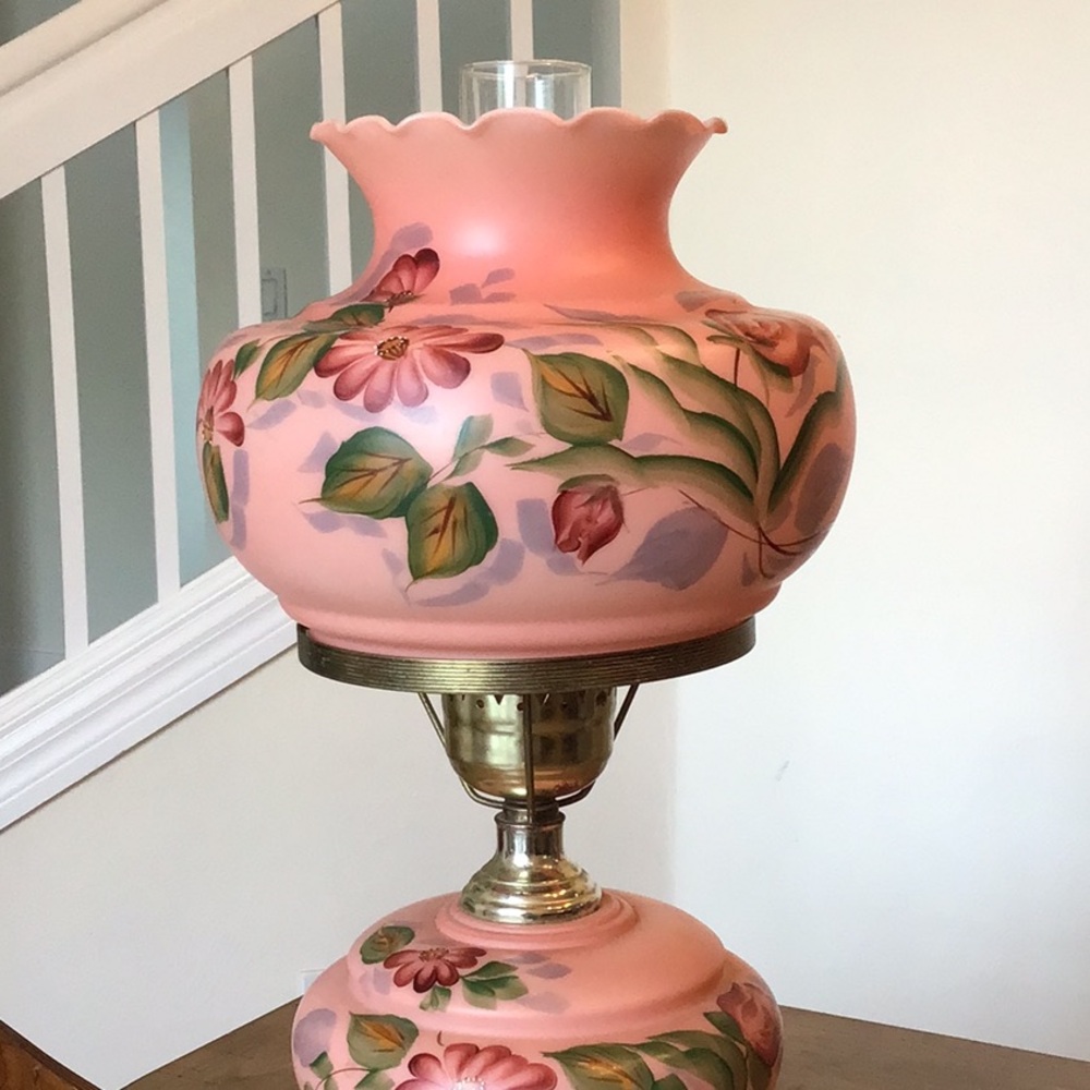 Rare GWTW Vintage parlor hurricane lamp. - Picture 2 of 16